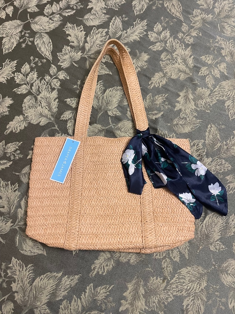 NWT Draper James Straw Tote Bag